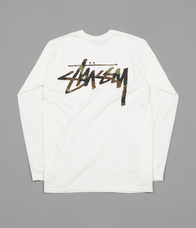 Stussy Camo Stock Pigment Dyed Long Sleeve Pocket T-Shirt - Natural