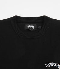 Stussy Care Label Crewneck Sweatshirt - Black | Flatspot