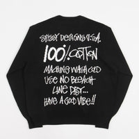 Stussy Care Label Crewneck Sweatshirt - Black thumbnail