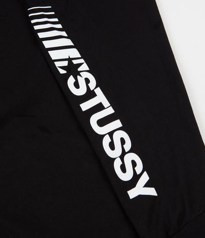 Stussy Champion Long Sleeve T-Shirt - Black