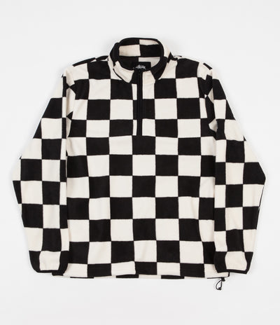 Stussy Checkered Mockneck Fleece - Black