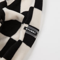 Stussy Checkered Mockneck Fleece - Black thumbnail