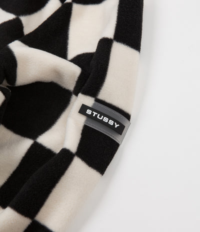 Stussy Checkered Mockneck Fleece - Black