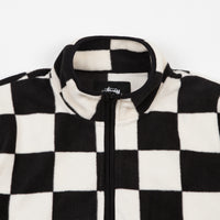 Stussy Checkered Mockneck Fleece - Black thumbnail