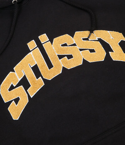 Stussy Chenille Arch Applique Hoodie - Black