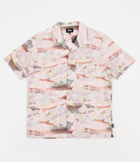 Stussy Cloud And Birds Shirt - Peach