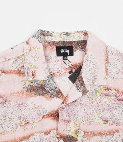 Stussy Cloud And Birds Shirt - Peach