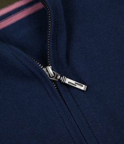 Stussy Cody Stripe Polo Sweatshirt - Navy