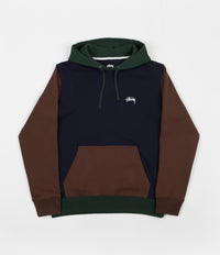 Stussy Colour Blocked Hoodie - Navy