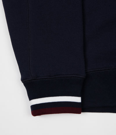 Stussy Contrast Rib Mock Neck Sweatshirt - Navy