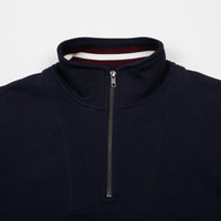 Stussy Contrast Rib Mock Neck Sweatshirt - Navy thumbnail