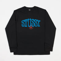 Stussy Copyright Pigment Dyed Long Sleeve T-Shirt - Black thumbnail