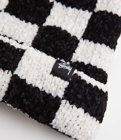 Stussy Crochet Checkered Beanie - Black