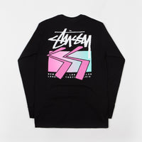 Stussy Cube Long Sleeve T-Shirt - Black thumbnail