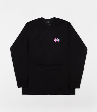 Stussy Cube Long Sleeve T-Shirt - Black