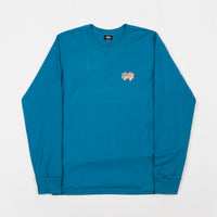 Stussy Cube Long Sleeve T-Shirt - Ocean thumbnail