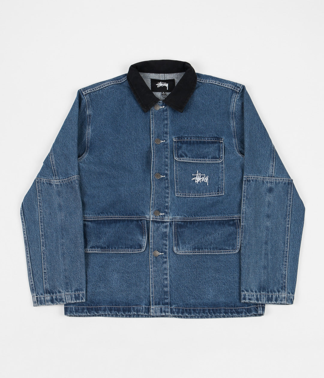 Stussy Denim Chore Coat - Blue