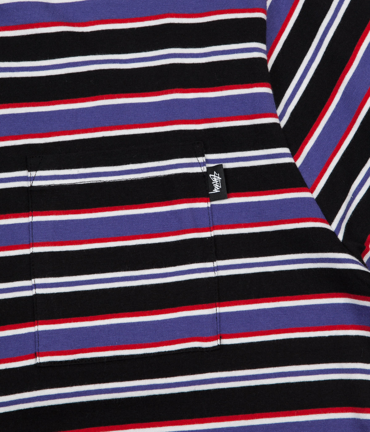 Stussy Dennis Stripe T-Shirt - Black | Flatspot