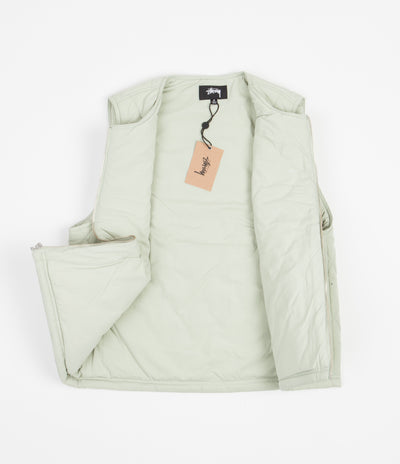 Stussy Diamond Quilted Vest - Sage