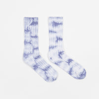 Stussy Dyed Ribbed Crew Socks - Blue thumbnail