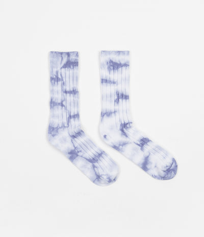 Stussy Dyed Ribbed Crew Socks - Blue