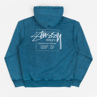 Stussy Dyed Stussy Designs Hoodie - Blue thumbnail