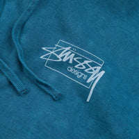 Stussy Dyed Stussy Designs Hoodie - Blue thumbnail