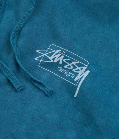 Stussy Dyed Stussy Designs Hoodie - Blue