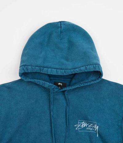 Stussy Dyed Stussy Designs Hoodie - Blue