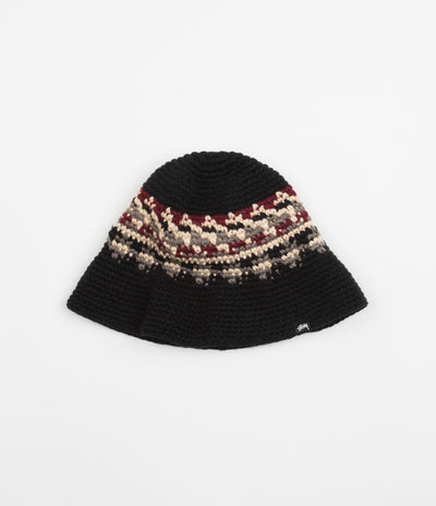 Stussy Fairisle Bucket Hat - Black