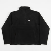 Stussy Half Zip Mock Neck Fleece - Black thumbnail