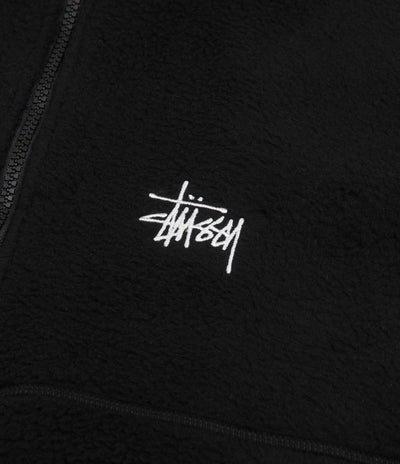 Stussy Half Zip Mock Neck Fleece - Black