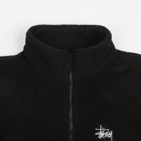 Stussy Half Zip Mock Neck Fleece - Black thumbnail