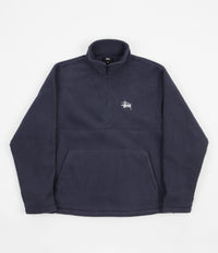 Stussy Half Zip Mock Neck Fleece - Navy