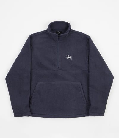 Stussy Half Zip Mock Neck Fleece - Navy