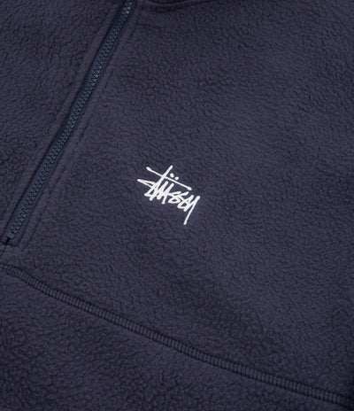 Stussy Half Zip Mock Neck Fleece - Navy