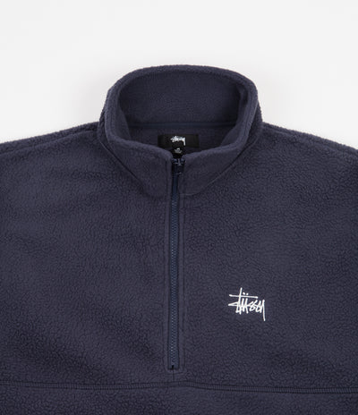 Stussy Half Zip Mock Neck Fleece - Navy