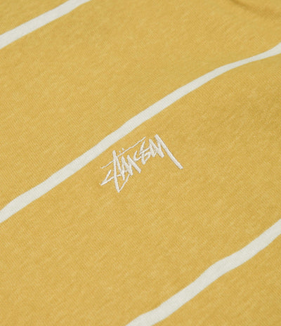 Stussy Hand Drawn Stripe Long Sleeve T-Shirt - Mustard