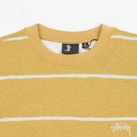 Stussy Hand Drawn Stripe Long Sleeve T-Shirt - Mustard thumbnail