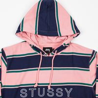 Stussy Heavy Jersey Striped Hoodie - Peach thumbnail