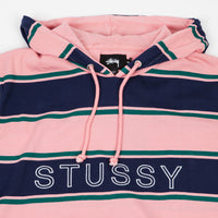 Stussy Heavy Jersey Striped Hoodie - Peach thumbnail