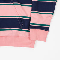 Stussy Heavy Jersey Striped Hoodie - Peach thumbnail