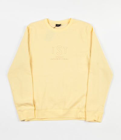 Stussy I.S.T. Applique Crewneck Sweatshirt - Pale Yellow