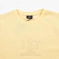 Stussy I.S.T. Applique Crewneck Sweatshirt - Pale Yellow thumbnail