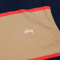 Stussy Jeromy Stripe Long Sleeve T-Shirt - Navy thumbnail