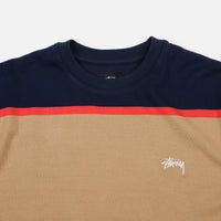 Stussy Jeromy Stripe Long Sleeve T-Shirt - Navy thumbnail