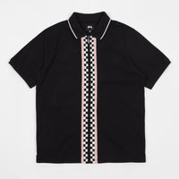 Stussy Julian Full-Zip Polo Shirt - Black thumbnail