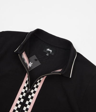 Stussy Julian Full-Zip Polo Shirt - Black