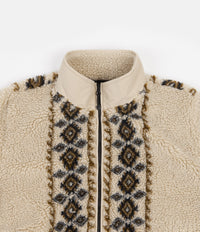 Stussy Lima Jacquard Sherpa Jacket - Beige | Flatspot