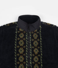 Stussy Lima Jacquard Sherpa Jacket - Black | Flatspot